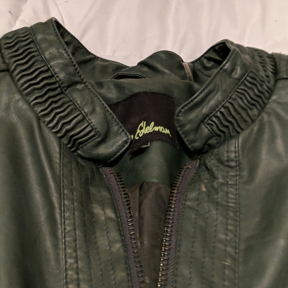 Sam Edelman--Dark green faux leather jacket! - Picture 7 of 7